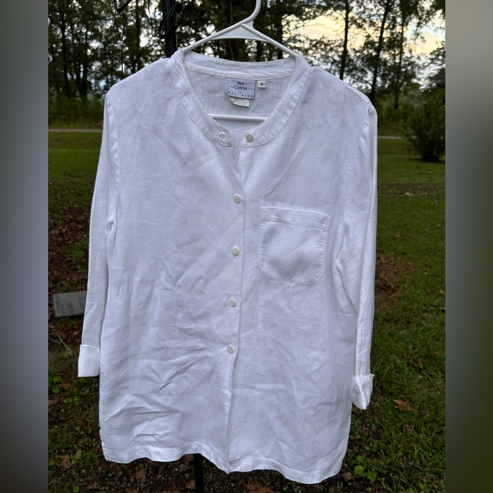 Vintage 100% linen top tunic